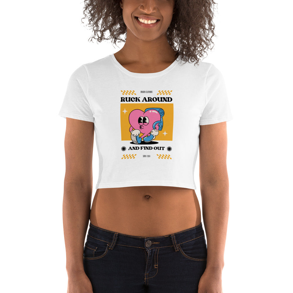 #RuckAroundAndFindOut Womens Crop Tee